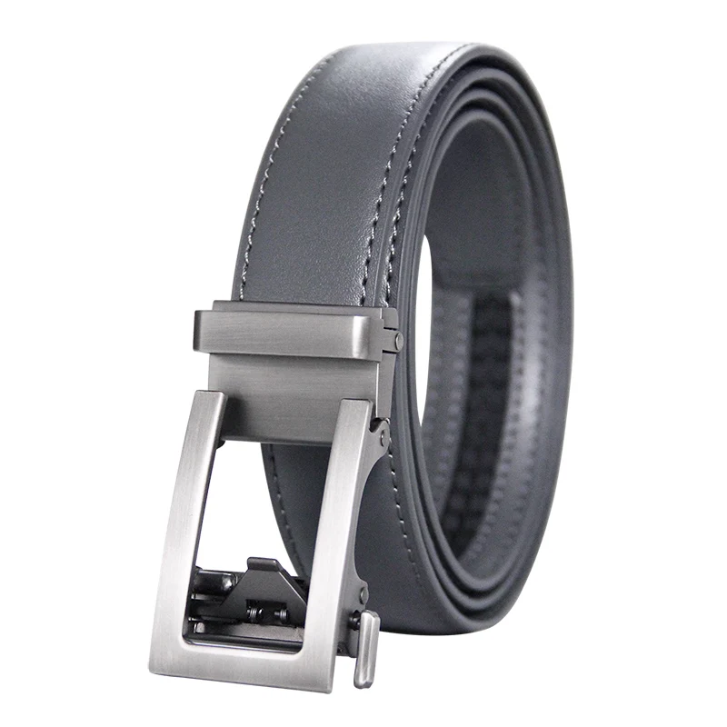 

High Quality Men's Ratchet Click Belt Genuine Leather Dress Belt for Men Jeans Holeless Automatic Sliding Buckle belts