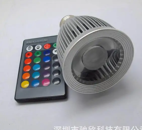 Высокое качество 15 Вт RGB E27 16 цветов светодиодный светильник лампа Точечный AC85 265V +