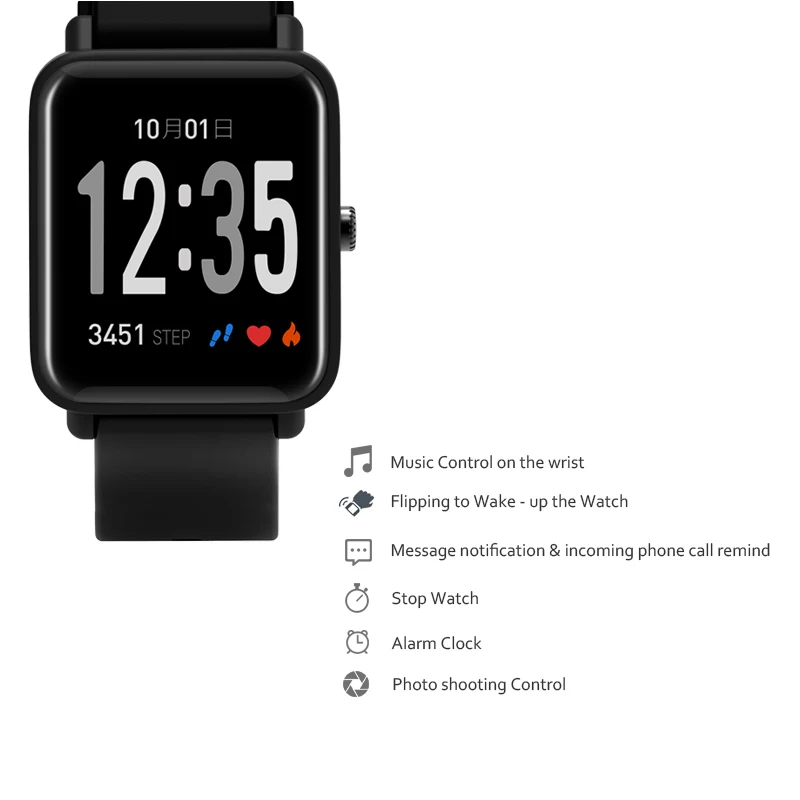 Fitness Activity Tracker Heart Rate Monitor Smart Band Bracelet Bluetooth Sport Clock for Men Woman Smart watch