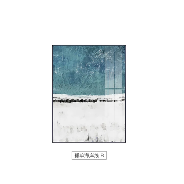 Abstract Blue Black Colour Canvas Art Modern Cuadro Decor Home Fashion Wall Art Picture for Living Room Nordic Poster and Print B