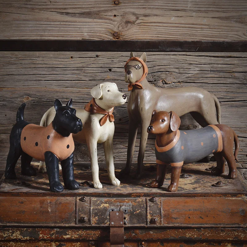 dachshund resin statue