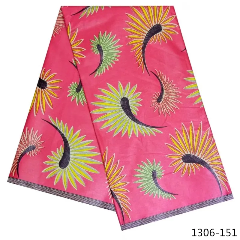 

6 Yards 100% Cotton Java Fabrics Nigeria African Fabric Wax Print Newest Fabric For Dress Patchwork For Evening Dress 1306-11