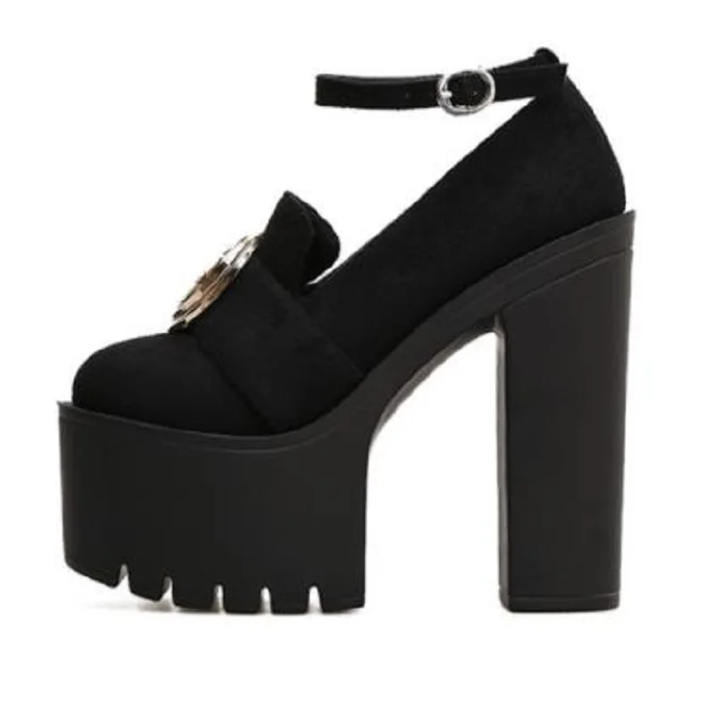 

Spring and autumn fashion thick thick with waterproof platform super high-heeled nightclub 15cm women's shoes