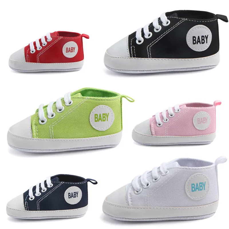  New 2019 Classic Sports Sneakers Newborn Baby Boys Girls First Walkers Shoes Infant Toddler Soft So