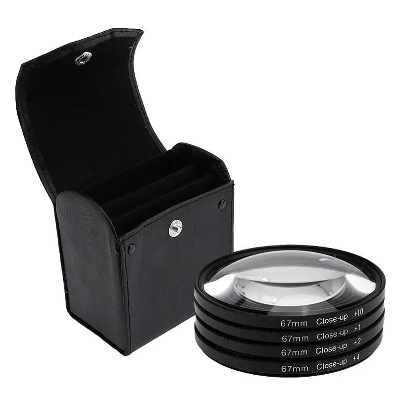 Набор фильтров для макросъемки объектива 52 мм+ 1+ 2+ 4+ 10 с мешочком для макросъемки объектива для камеры Canon DSLR