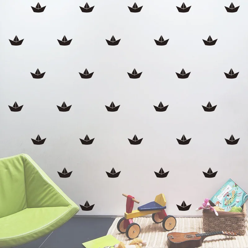 16 قطعة/المجموعة الكرتون طبق تقديم الطعام علي شكل القارب ملصقات جدار للأطفال غرف اطفال خزانة المشارك الطفل هدية عيد الميلاد الديكور الفينيل ص...