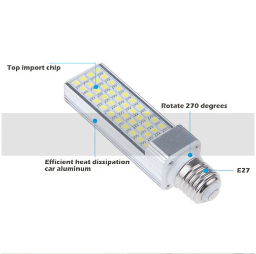 

5W 7W 9W 11W 13W SMD 5050 E27 G24 LED Corn Bulb Lamp Light Spotlight 25 35 44 52 60LEDSAC 85-265V