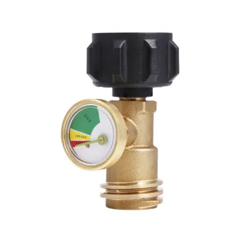 

Propane gas connector Gas cylinders adapter Outdoor Camping Hiking Stove Adaptor with pressure gauge
