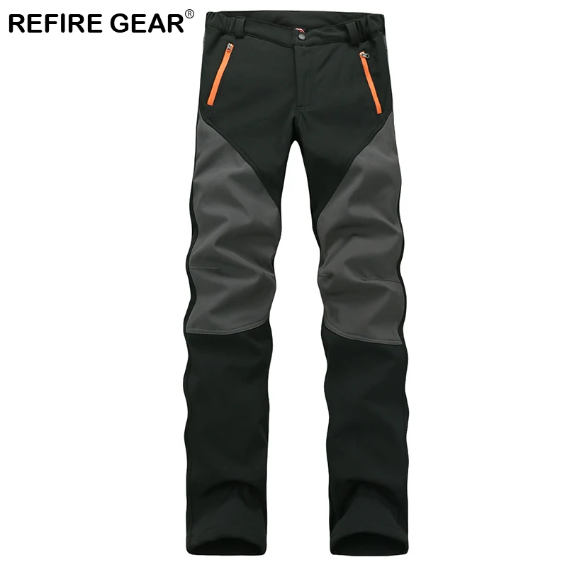 ReFire Gear invierno al aire libre Soft Shell pantalones hombres cálidos a prueba de viento transpirable Camping polar pantalones masculinos senderismo Pantalones deportivos ReFire Gear invierno al aire libre Soft Shell pantalones hombres cálidos a prueba de viento transpirable Camping polar pantalones masculinos senderismo Pantalones deportivos