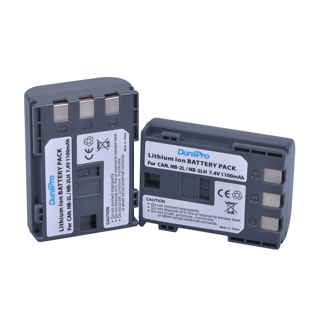 2 Batterie 1700mAh NB-2LH + Doppio Caricabatterie Per Canon EOS 350D 400D PowerShot G7 G9