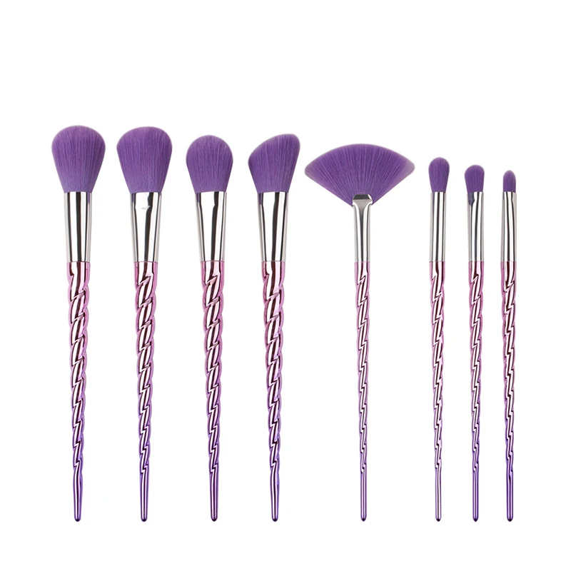 

8pcs purple Professional Makeup Brushes Set Foundation Blending Brush Tool Cosmetic Kits Makeup Set Brusher
