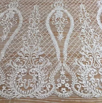 

luxury Net Lace High Quality full beads African embroidered Lace Fabric L-221 for party dress
