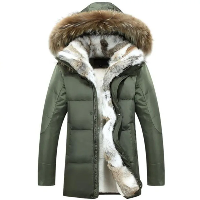 Для женщин Зимняя куртка-пуховик Мода Темперамент Длинная Куртка с секциями толстый меховой воротник с капюшоном Верхняя дикий теплое пальто