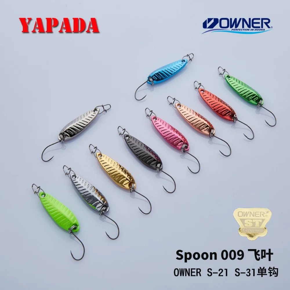 YAPADA Spoon 009 Fly Leaf 2 г/3 г многоцветная с одиночным крючком 24 28 мм металлическая ложка