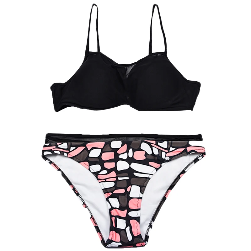 Cheap Push Up Swimsuit Bikinis Women Bandage Sexy Push Up Swimwear Low