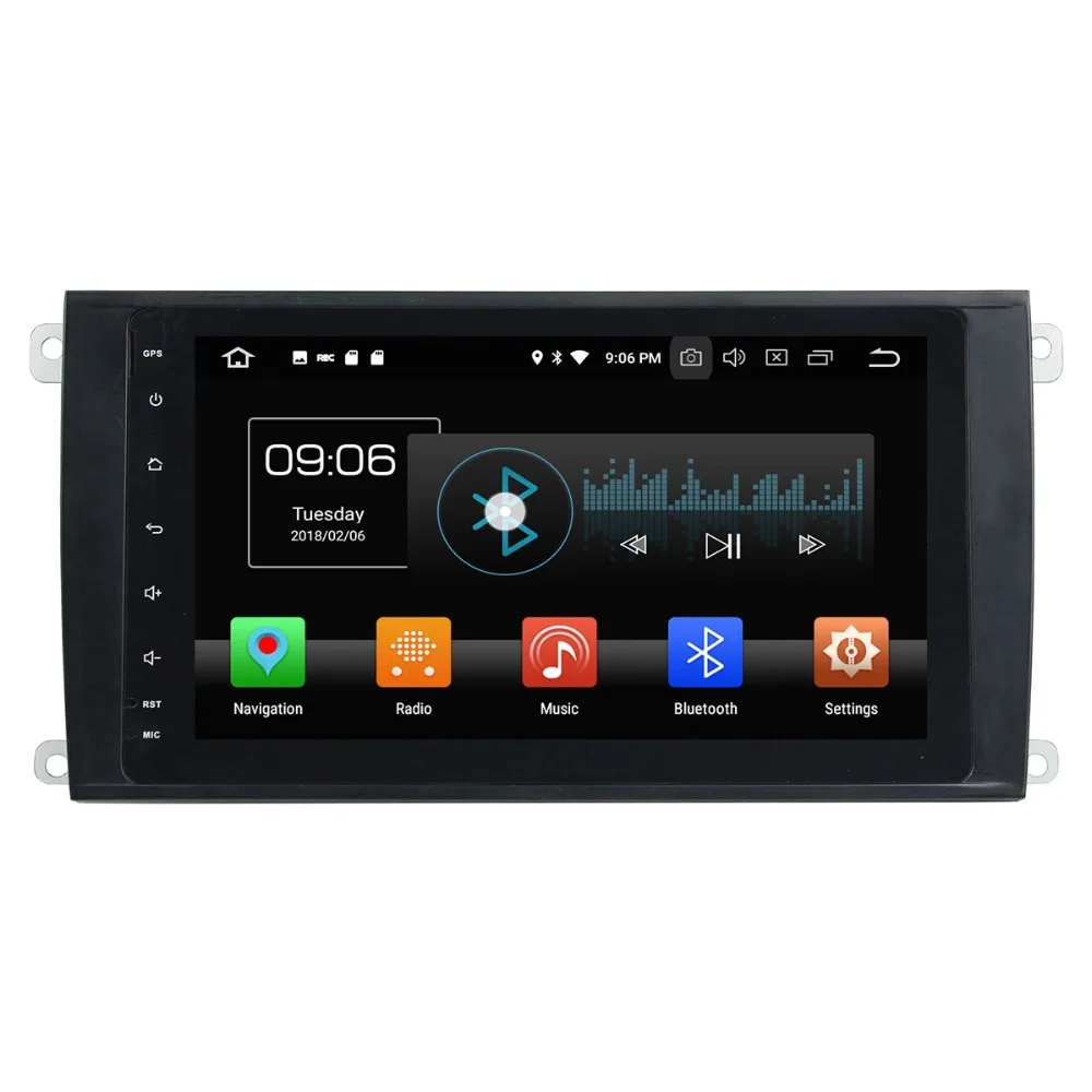 Discount HUANVA Android8.0 DVD Player GPS navigation For PORSCHE CAYENNE 2003-2010 multimedia player tape recorder 8-Core navi Audio maps 1