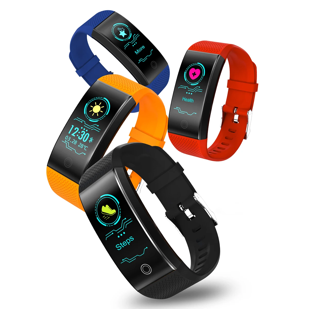

Smart Watch Bracelet QW18 Heart Rate Monitor IP68 Waterproof Color Screen Fitness Tracker Band Bluetooth 4.0 Sports Wristband