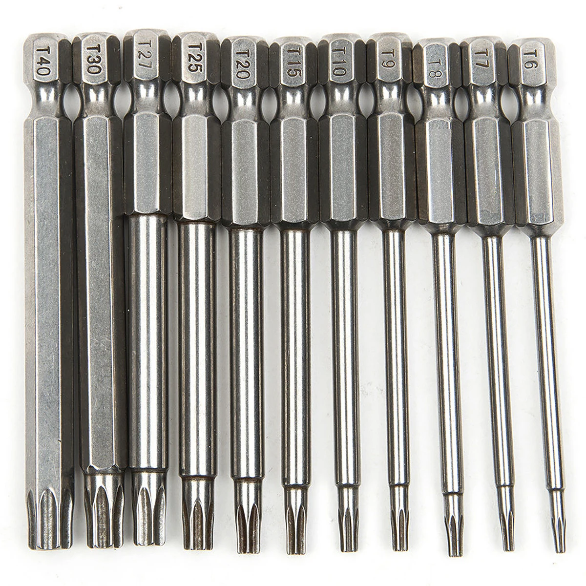 11pcs 75mm Screwdriver Bits Mayitr S2 Steel Hex Torx Head