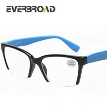 Очень рекомендуется половина оправа синие очки для чтения «кошачий глаз» женщины+ 5,00 Сделано в Китае EV031726