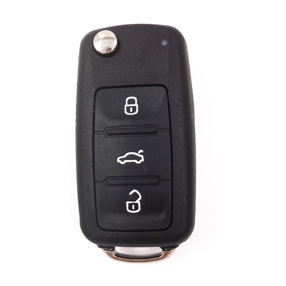 

3 Buttons Folding Flip Replacement 202AD Remote Key Shell Fob Case For Volkswagen VW Lavida