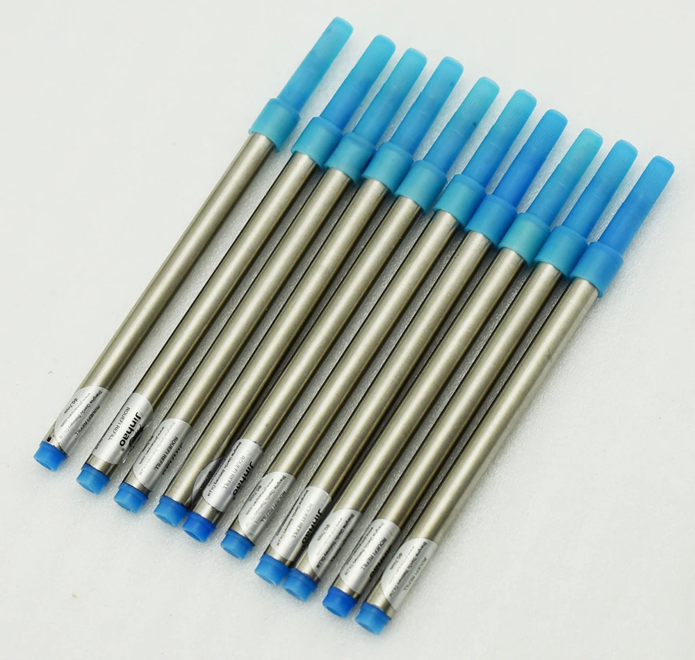 

10 PCS Jinhao Rollerball Pen Ink Refills , Screw Type 0.7 mm - Blue Color