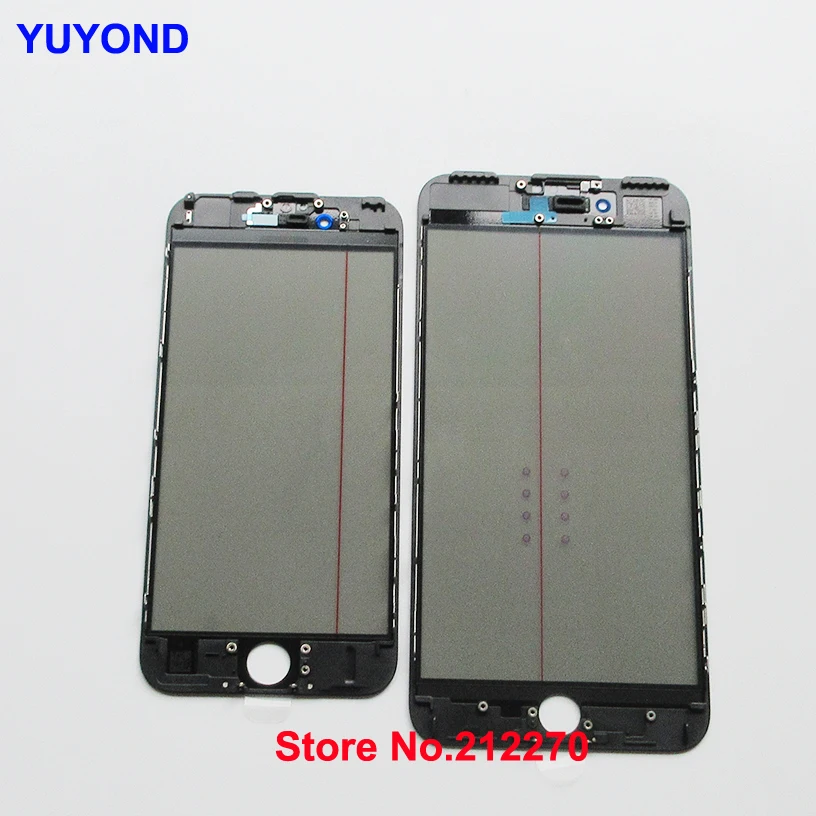YUYOND 4 в 1 холодного нажатия переднее внешнее стекло ЖК-дисплея+ рамка+ ОСА+ поляризатор Для iPhone 5S 6 6 S 7 8 Plus X Замена для внешнего стекла