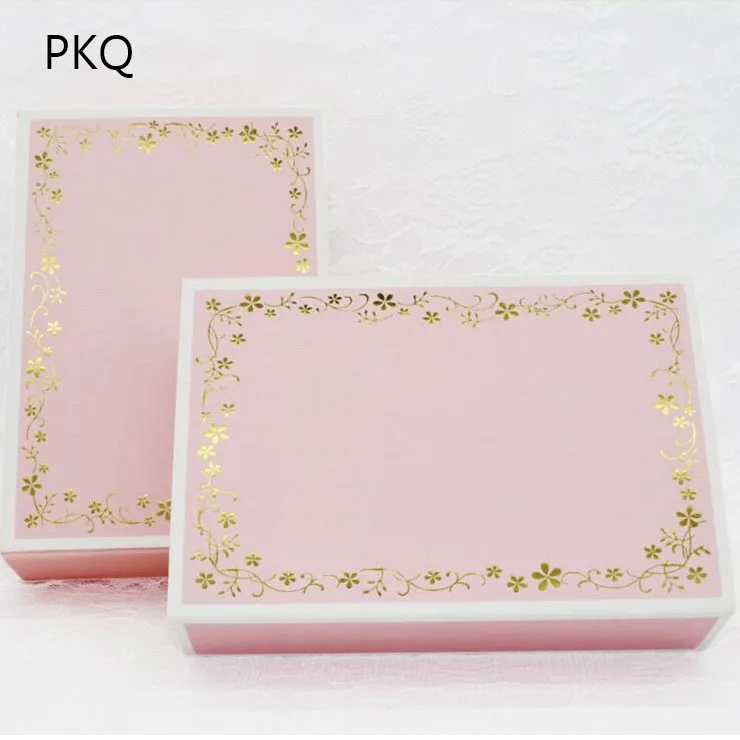 Большой размер 20 шт./лот, подарочная упаковочная коробка из розовой золотой фольги с цветами, бумажная коробка для торта, свадебного торта, печенья, печенья, шоколада, коробки