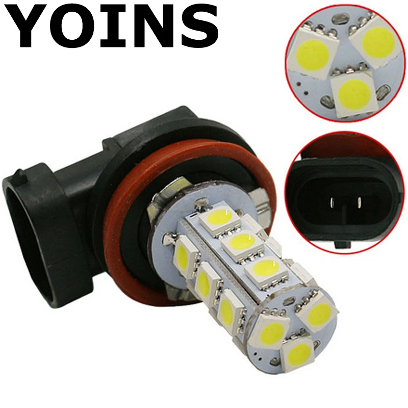 High Quality White H11 H8 18 Led 5050 Smd Car Auto Day Driving Fog Lights Headlighit Lamp Bulb Dc12v One Piece Car Headlight Bulbs Led Aliexpress