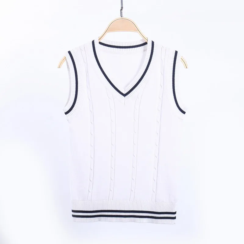  2019 Children Boys Knit Vests Spring Autumn Toddler Girls Sleeveless Waistcoat Striped Knitting V-n - 4000026365112
