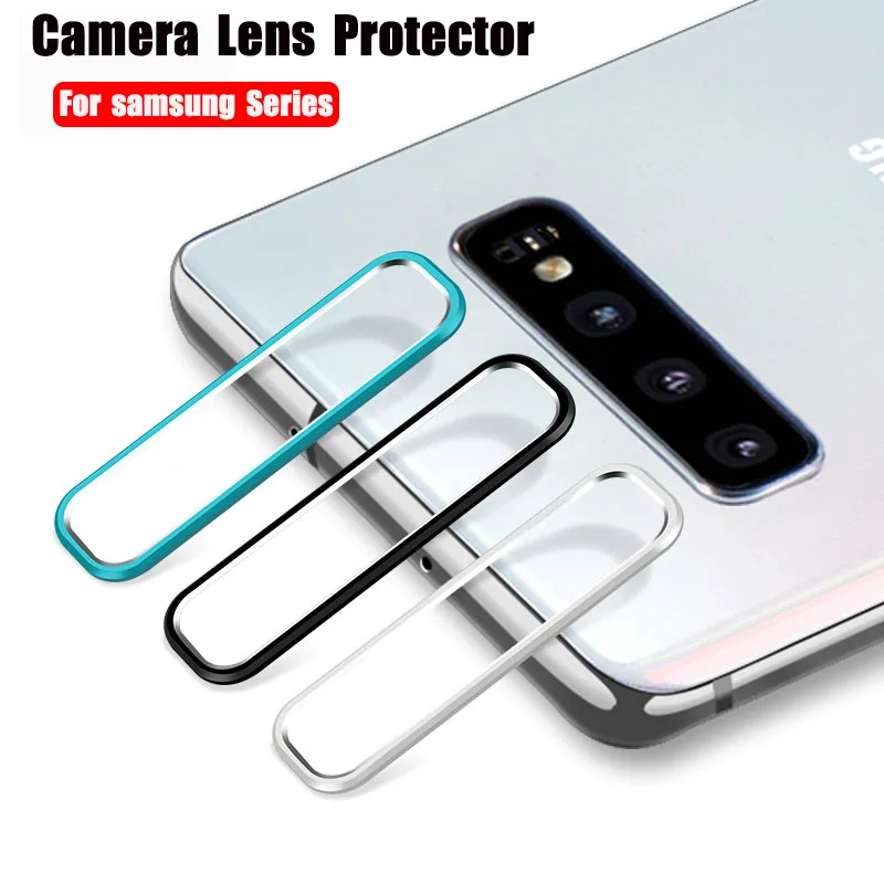 

Camera Protector Glass On The For Samsung Galaxy S10 Plus S10E Tempered Glass Metal Camera Phone Lens Protective Ring Cover Case