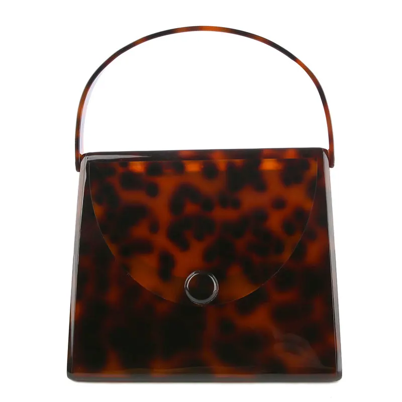 Luxy Moon Small Tortoise Shell Handle Purse Front View