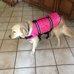 Собака спасательный жилет безопасности одежда спасательный жилет Воротник Жгут заставка собака Плавание Хранитель одежда летние