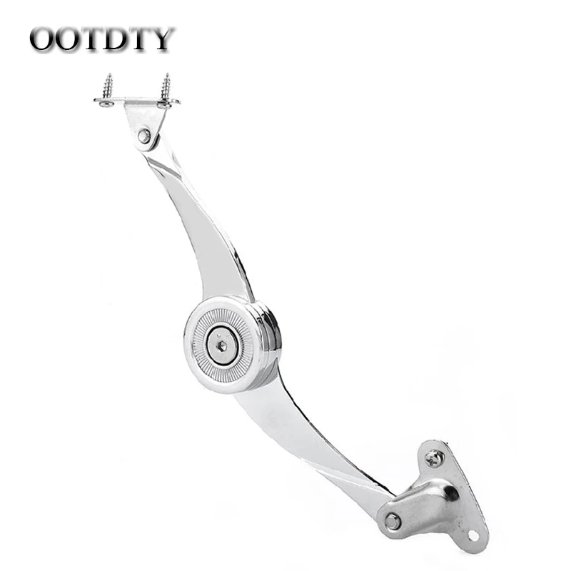 

OOTDTY S-Shape Hydraulic Rod Adjustable Door Hinges Polished Lift Up Flap Stay Support Hardware For Kitchen Cabinet Furniture