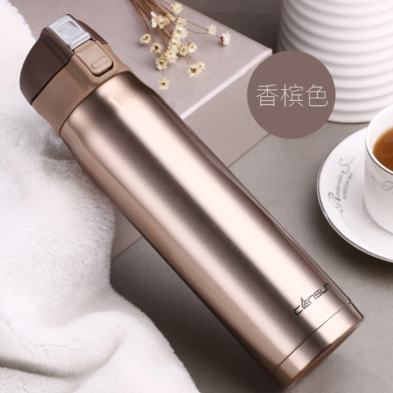 

480ML Stainless Steel Thermos Bottle Vacuum Flask Cup Water Bottle Mug For Tea Insulated Auto Car Thermo Cups Vacuum Flask