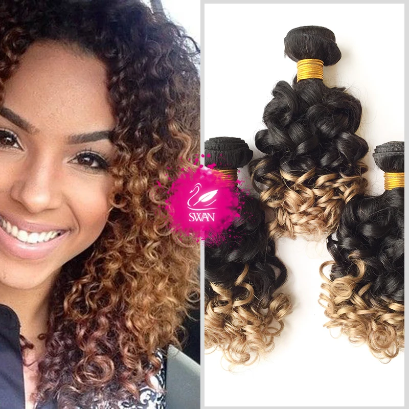 human hair 9a grade bundles with closure ombre