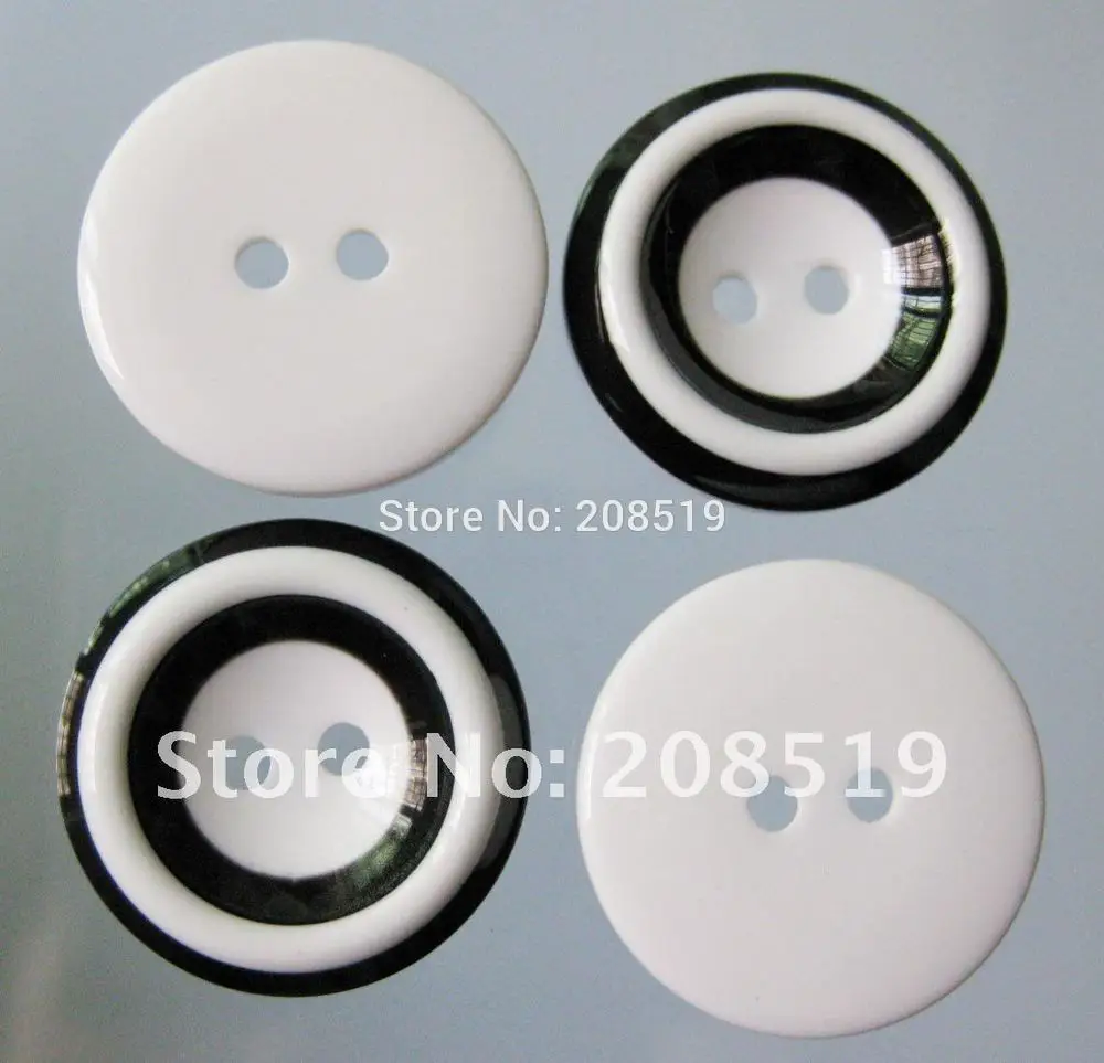 

NB0040 2 Holes Black/White color Round Buttons as Doll Eye decoration 50pcs/lot Multisizes sewing clothes Button