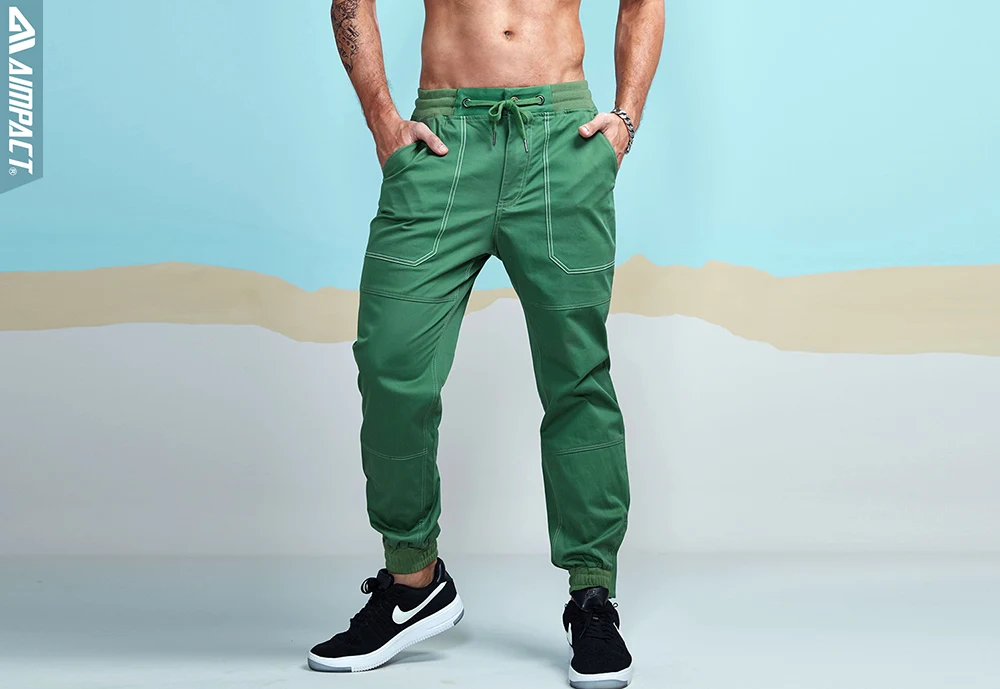 Aimpact 2017 Men Casual Pants Fashion Chino Jogger Pant  (3)