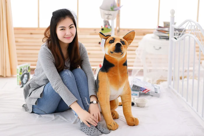 30-90cm Giant Dog Toy Realistic Stuffed Animals German Dog Shepherd Plush Toys Gift For Children