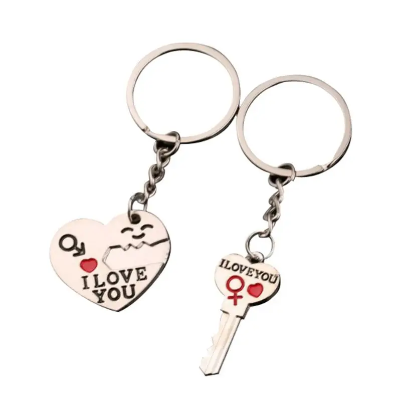 Trendy Love Key Creative Couple keychain Jewelry Gifts for Boyfriend