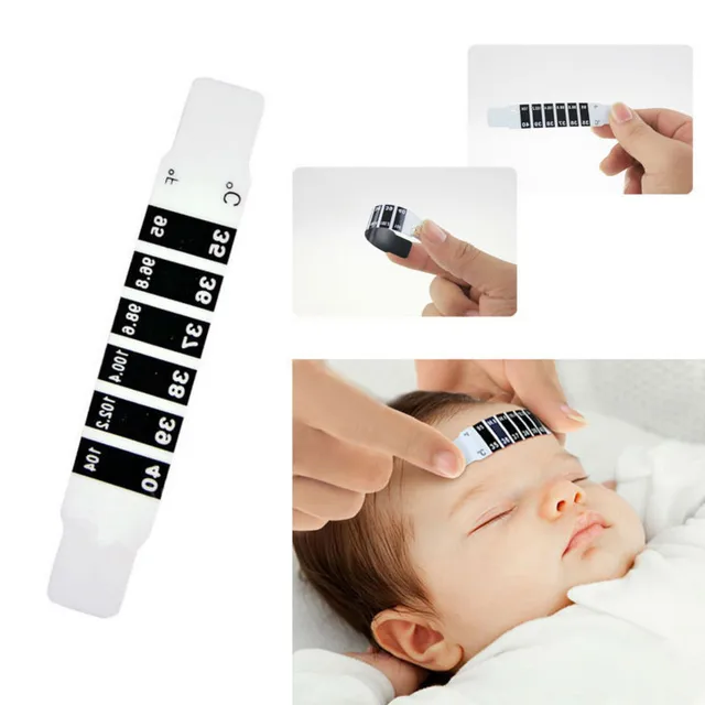 2pcs Forehead Head scale Thermometer Strip Baby ABS baby care Reusable