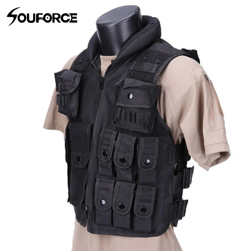 High Quality Black Military Vest Wargame Body Armor Sports Wear Hunting