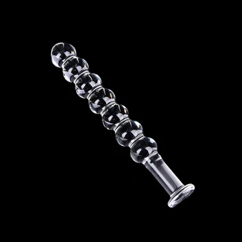 Hot Selling Glass Dildo Artificial Penis Dick Crystal Anal Bead Butt Plug Prostate Massage Masturbate Sex Toy For Adult Women 2