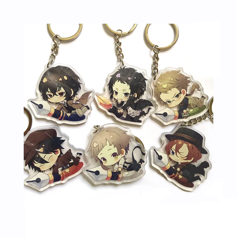 1 шт. Забавный брелок Bungo Stray Dogs Nakajima Atsushi Осаму дадзай Rocket Ver двойные подвесные