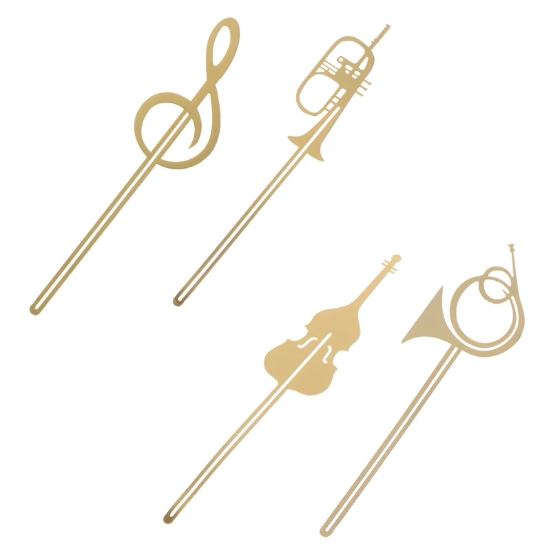 

Cute Musical Instruments Metal Bookmark Book Clip Office School Stationery Gift