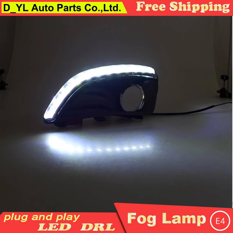 Car styling For Ford Fiesta 2013-2014 LED DRL led fog lamps daytime running lights High brightness guide A style | Автомобили и