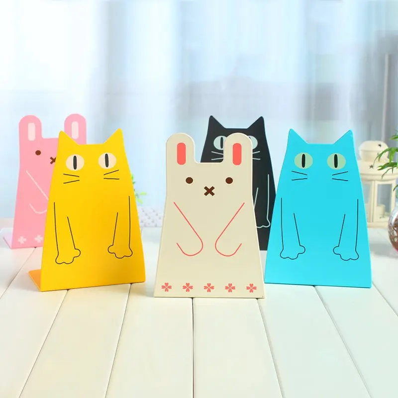 

1 Pair/Lot Cute Lovely Cat-Rabbit-Shapped Bookend for School & Office, SL00026