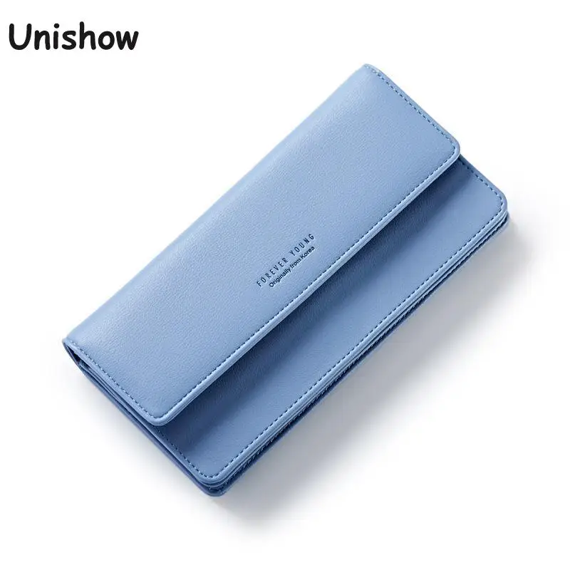 

Unishow Simple Women Wallet Long Brand Female Purse Fashion Big Capacity Wallet Women Luxury Design Pu Leather Purse Lady Clutch