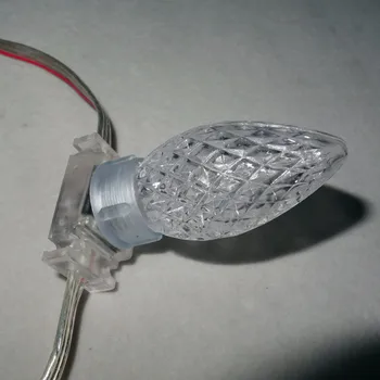 

50nodes/strand C9 DC12V 1RGB dumb nodes,IP68 rated; 24W;with all clear wire;with C9 faceted