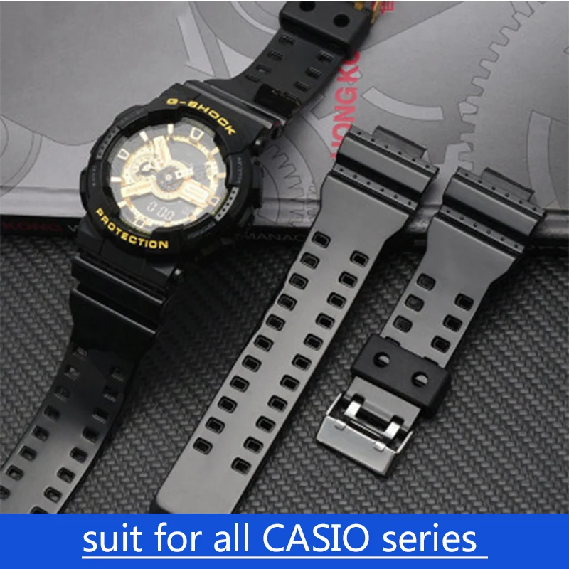 Ремешок силиконовый для всех часов Casio резиновый G-SHOCK Series GG-1000 GW GA AQ AE DW GG All 16 мм 18 20