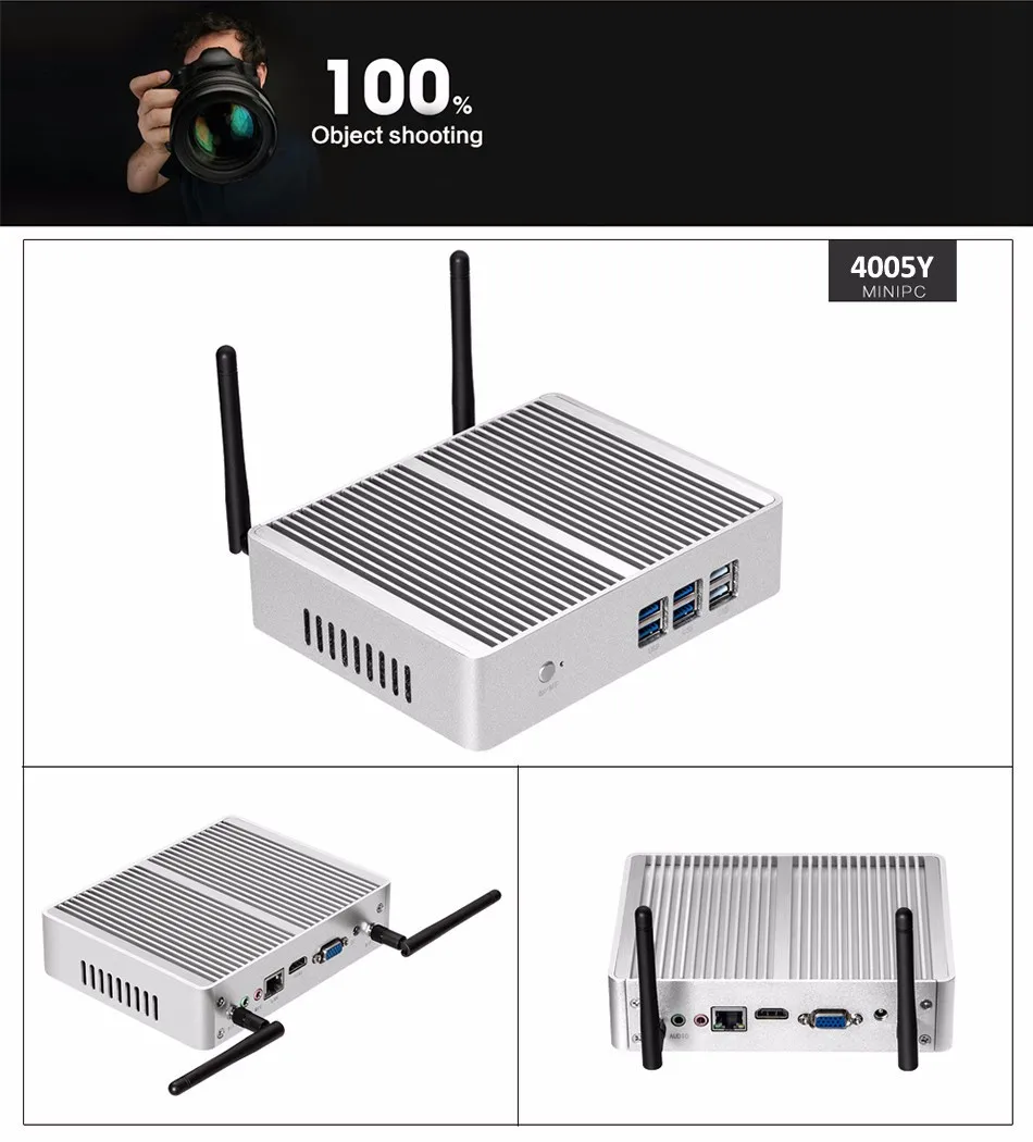 Самый дешевый мини ПК Eglobal i3 haswell Windows 10 Barebone Intel Core 4005U HD 4400 графика 4K HTPC Wi Fi HDMI